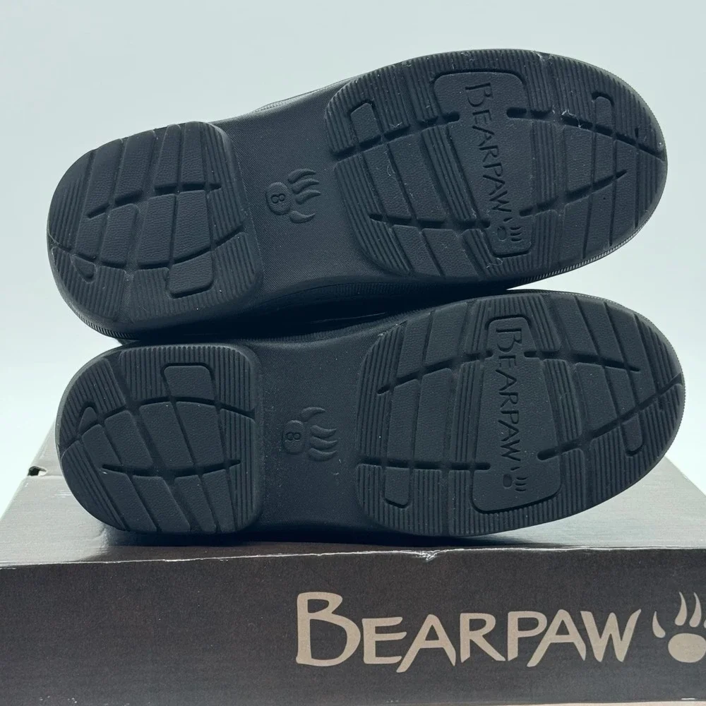 Bearpaw Meadow 605 Black Suede 10-inch Mid-Calf Winter Boots Womens 8